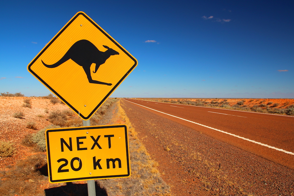 Australian Highway road sign